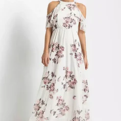 Bonprix Cold Shoulder Floral Print Maxi Dress -Outlet Seraph Dress Store bonprix Cold Shoulder Floral Print Maxi Dress914505FRSP