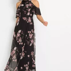 Bonprix Cold Shoulder Floral Print Maxi Dress -Outlet Seraph Dress Store bonprix Cold Shoulder Floral Print Maxi Dress945922FRSP W01