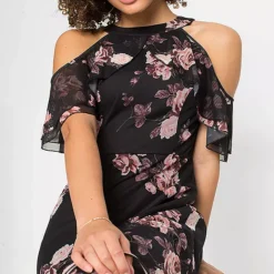 Bonprix Cold Shoulder Floral Print Maxi Dress -Outlet Seraph Dress Store bonprix Cold Shoulder Floral Print Maxi Dress945922FRSP W03