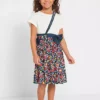Bonprix Floral Jersey Dress & Bag