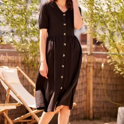 Bonprix V-Neck Button Dress -Outlet Seraph Dress Store bonprix V Neck Button Dress903013FRSL